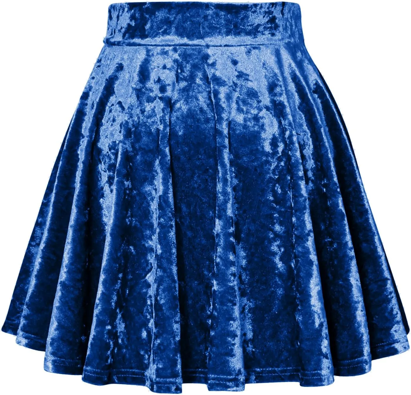 Womens Versatile A-line Crushed Velvet Mini Skirt
