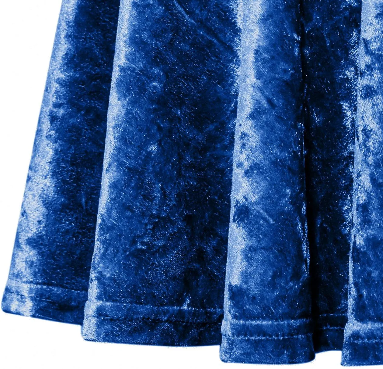 Womens Versatile A-line Crushed Velvet Mini Skirt