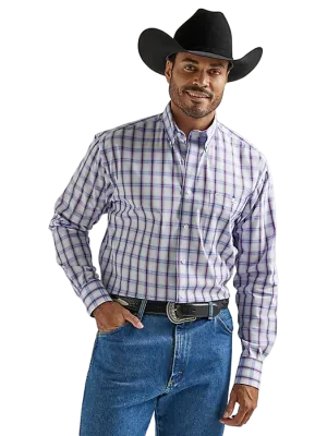 Wrangler Men's George Strait In Americana Plaid Shirt