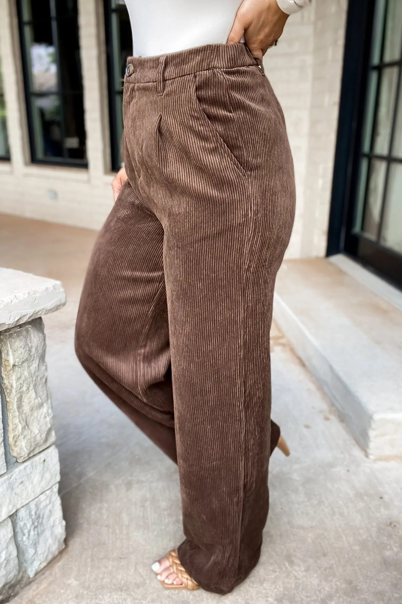 You Say It Best Cocoa Corduroy Pants