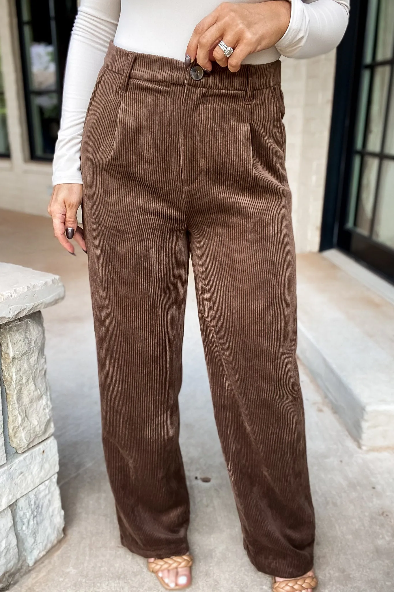 You Say It Best Cocoa Corduroy Pants
