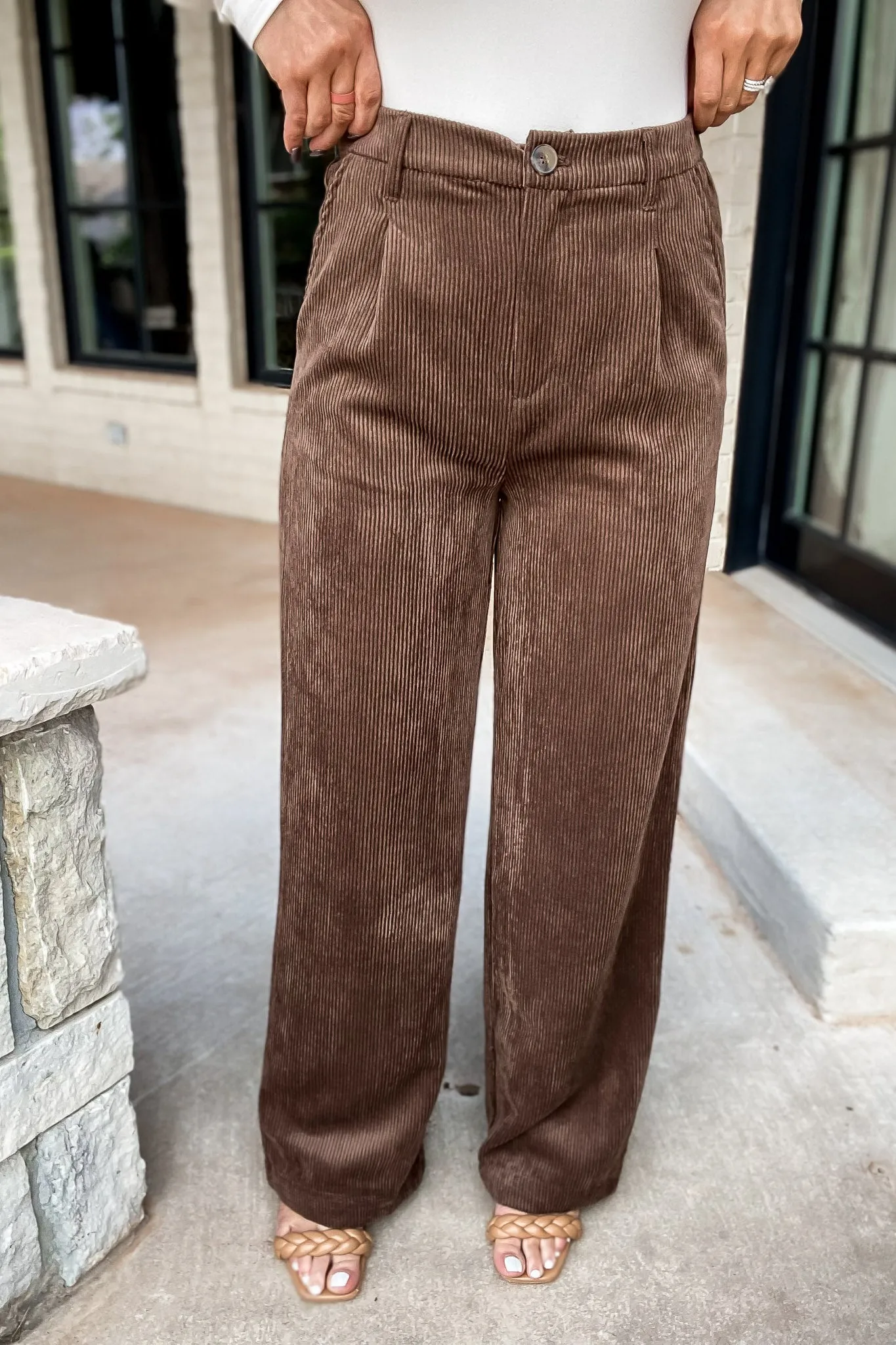 You Say It Best Cocoa Corduroy Pants