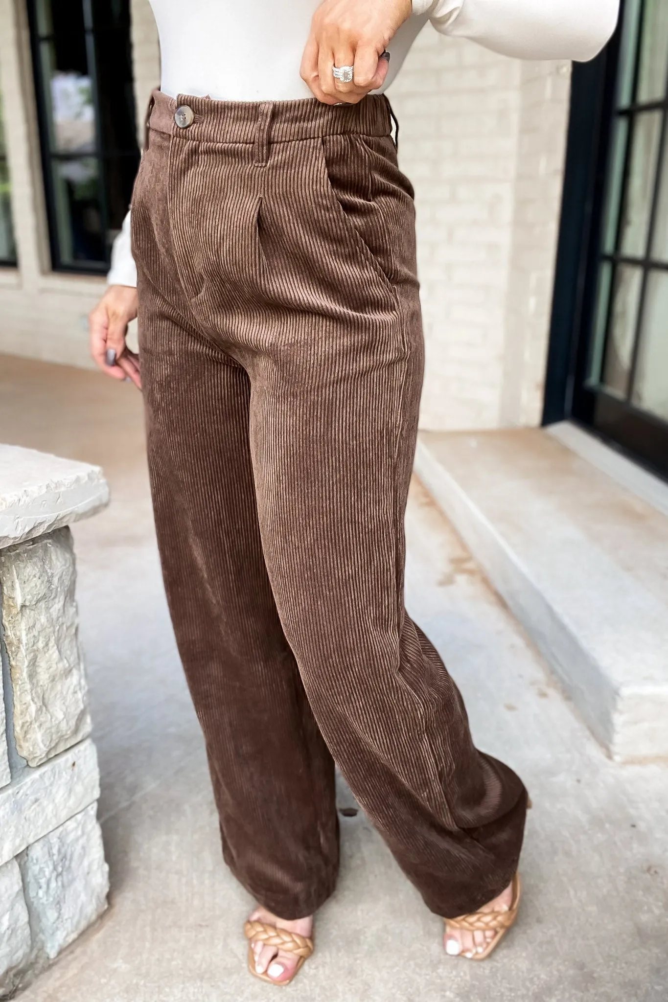 You Say It Best Cocoa Corduroy Pants